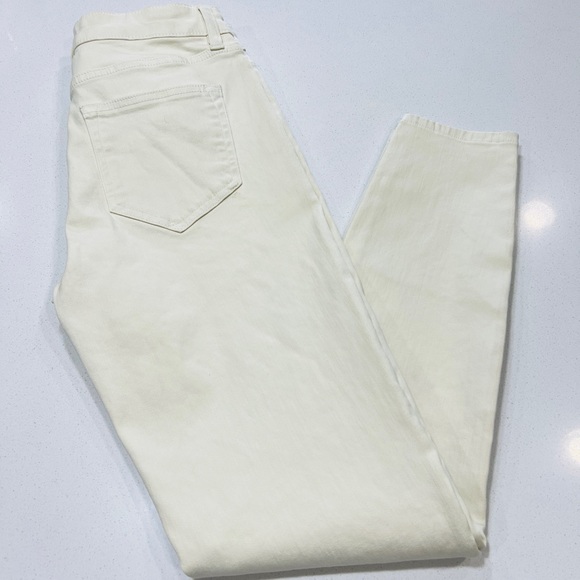 AllSaints Miller Coated Biker Skinny Fit Jeans 28” x 27” In Ivory MSRP $229 - Picture 2 of 9